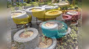 Клумбы из шин и другие поделки из покрышек. Идеи для дачи и сада