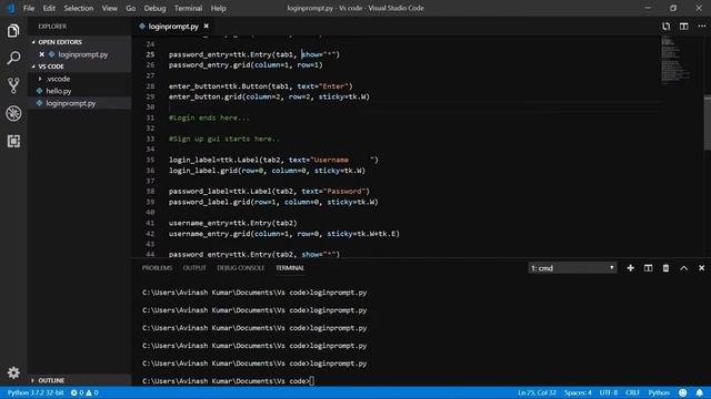 Code for "User login" with Tkinter python (part 1). смотреть онлайн
