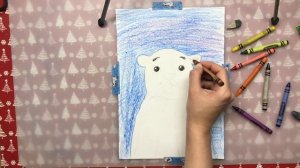 Как нарисовать белого медведя восковыми мелками. Урок рисования для детей и начинающих.