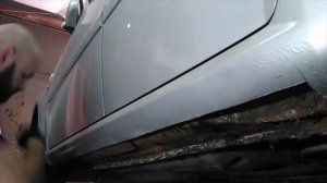 №4 Шевроле Лачетти. Замена порогов. Режим и варим левый порог