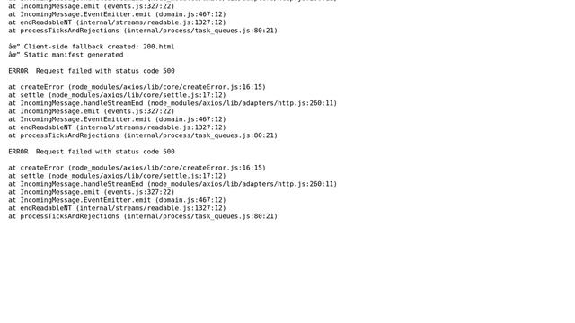 Axios error when on run generate Nuxt project смотреть онлайн