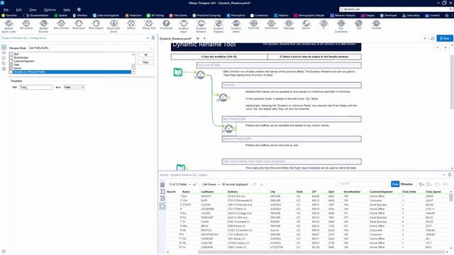 Alteryx Dynamic Rename Tool Demonstration смотреть онлайн