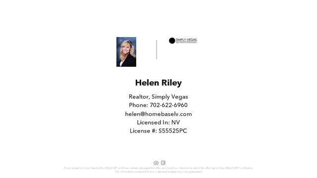 2156 Twin Falls Drive, Henderson, NV Presented By Helen Riley.