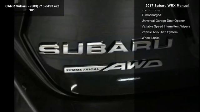 2017 Subaru WRX Manual смотреть онлайн