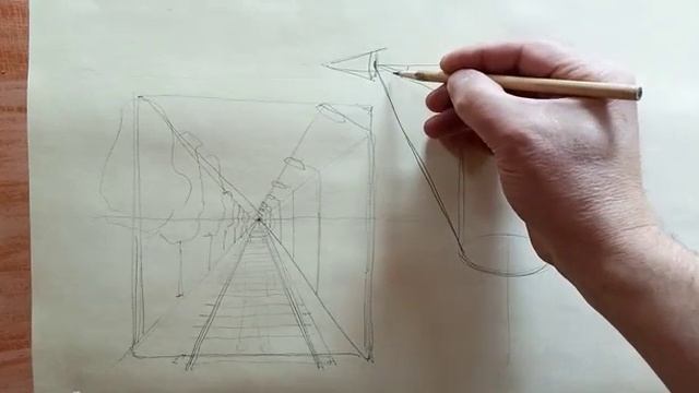 Урок 2. Линейная перспектива при построении рисунка смотреть онлайн