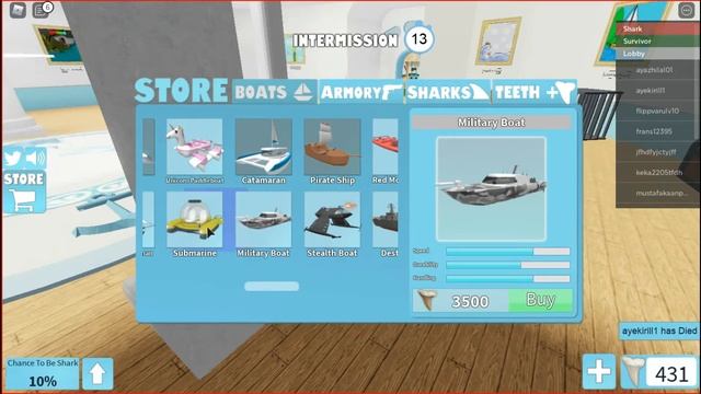 Roblox | Shark Bite #1 | Эпичная акула !!! смотреть онлайн