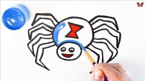 Как нарисовать ПАУКА /  раскраска ПАУК ИГРУШКА  для детей / Раскраски малышам