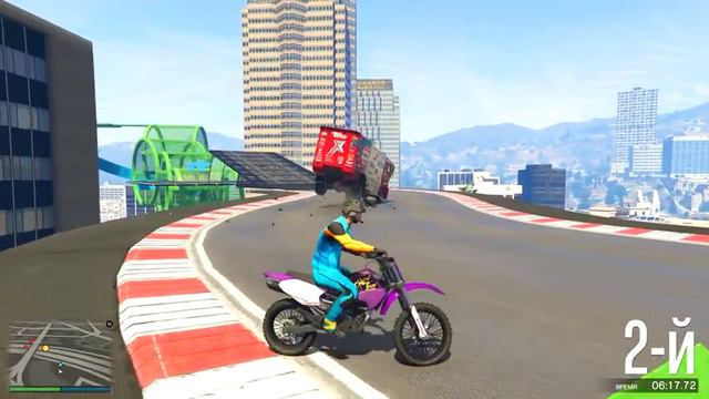 ФУРА - ЧАСТЬ РАМПЫ! ПАРНЫЙ ПАРКУР В КООПЕРАТИВЕ В GTA 5 ONLINE (ГТА 5 ГОНКИ) смотреть онлайн