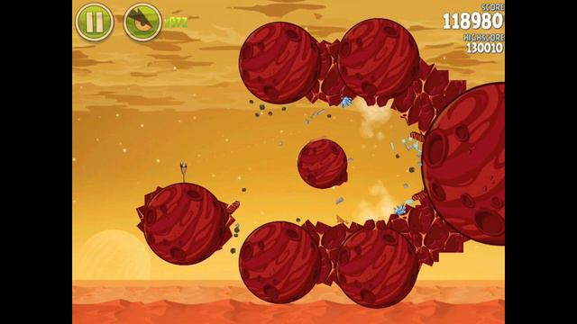 Angry Birds Space Red Planet 5-19 Walkthrough 3-Star смотреть онлайн