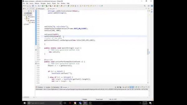 Simple GUI calculator using Java Eclipse