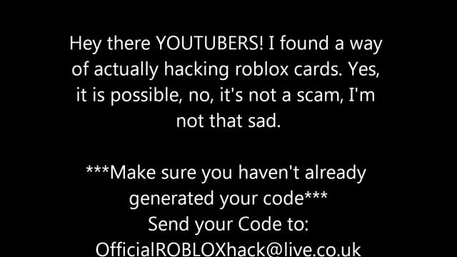 ROBLOX Card generator hack смотреть онлайн