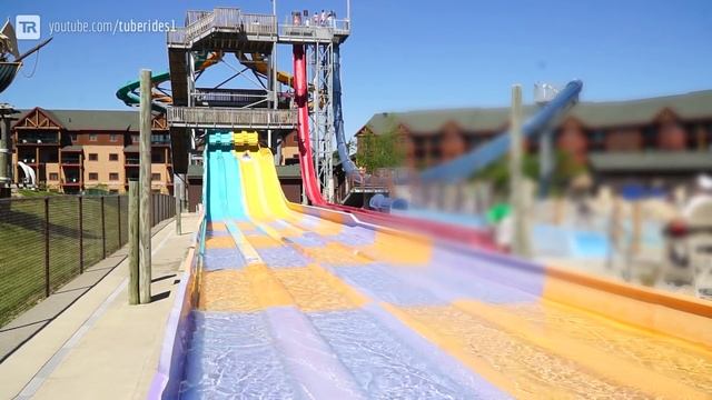 Octopus Racer Water Slide "Halley's Comet Racers" | Lost World at Wilderness Resort смотреть онлайн