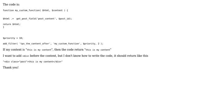 Wordpress: How to Return ＜div＞ in WordPress Function php file? смотреть онлайн