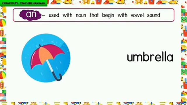 ENGLISH YEAR 1 : UNIT 2 Articles (a an) смотреть онлайн