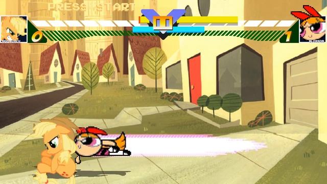 Applejack (My Little Pony) vs Blossom (Powerpuff Girls) - Ultimate Mugen Fight 2016 смотреть онлайн