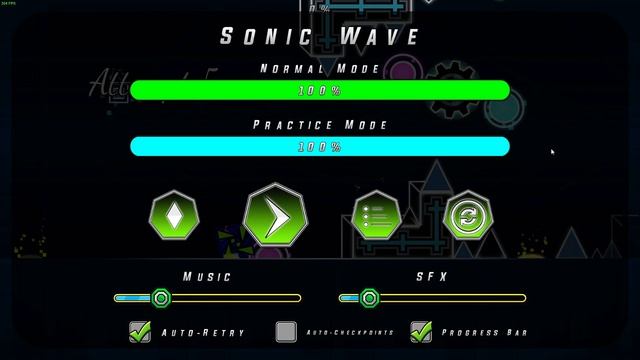 [354FPS] Sonic Wave by Sunix & Cyclic 100% (Extreme Demon) смотреть онлайн
