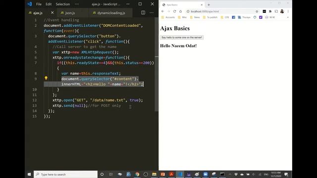 1 12 2020 Internet Programming Ajax and JSON II смотреть онлайн