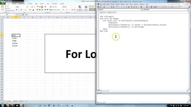 Excel VBA For Loops смотреть онлайн