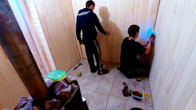 Отделка бани из бруса Timelapse смотреть онлайн