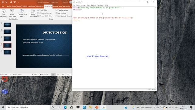 PYTHON TUTORIAL | PROGRAM-3 | TO PRONOUNCE A WORD/PASSAGE смотреть онлайн