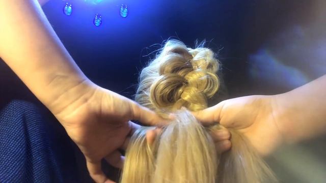 Как плести колосок под низ с вытянутыми прядями. смотреть онлайн