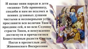 Молитва в Вербное воскресенье. Вход Господень в Иерусалим. Удели время, помолись! Читает священник.