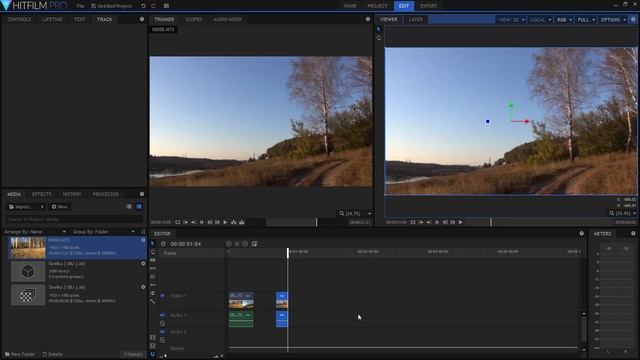 02 HitFilm Pro Рабочие пространство Workspace смотреть онлайн