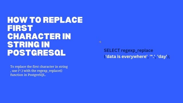 How to replace string in Postgresql | Replace string in PostgreSQL смотреть онлайн
