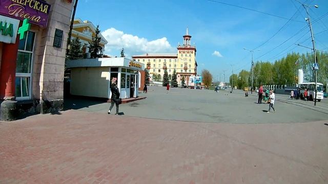 Прокопьевск центр. Площадь шахтеров. смотреть онлайн