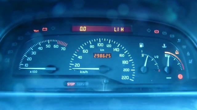 Работа индикаторов и указателей приборной панели Renault Laguna I RXE F3R при включении зажигания смотреть онлайн