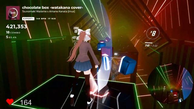 [Beat Saber] chocolate box -watakana cover- - Tsunomaki Watame x Amane Kanata [mux] | FBT смотреть онлайн