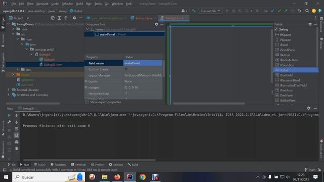 Creación de una aplicación swing con IntelliJ IDEA смотреть онлайн