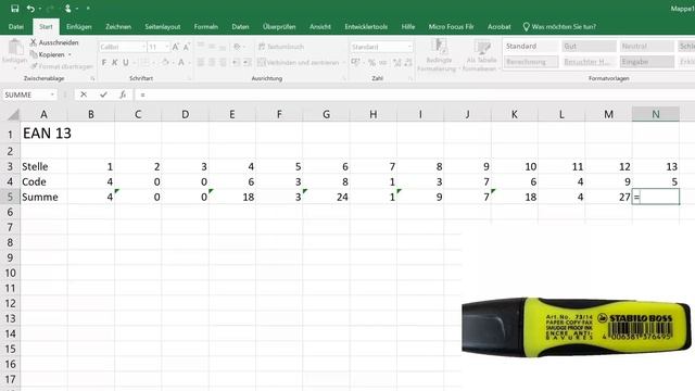 EAN 13 mit Excel смотреть онлайн