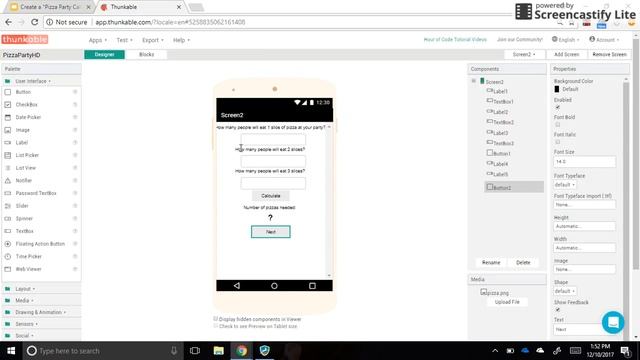 Part 2: Create a "Pizza Party Calculator" App Using Thunkable смотреть онлайн
