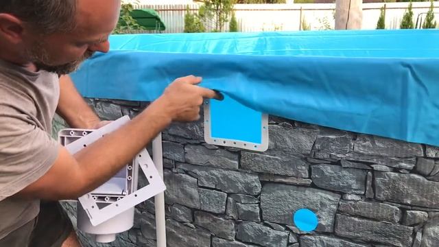 Овальный морозоустойчивый каркасный бассейн Azuro 5,5 * 3,7 м смотреть онлайн