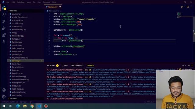 Layouts in PyQt5 | Python Course for Beginners in Hindi смотреть онлайн