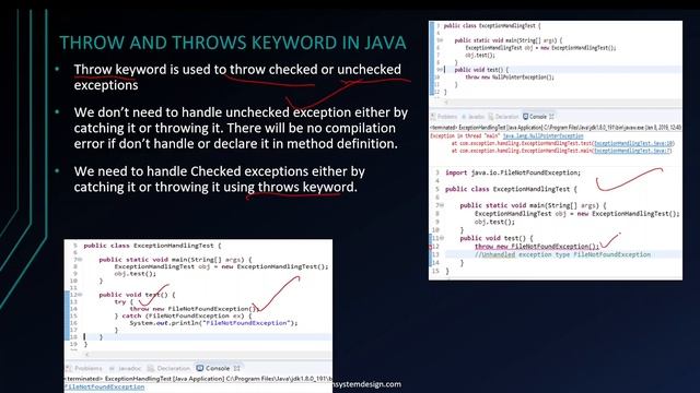 Exception Handling Keyword Throw Throws смотреть онлайн