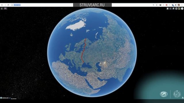 Интерактивная карта "Геодезическая Дуга Струве" смотреть онлайн