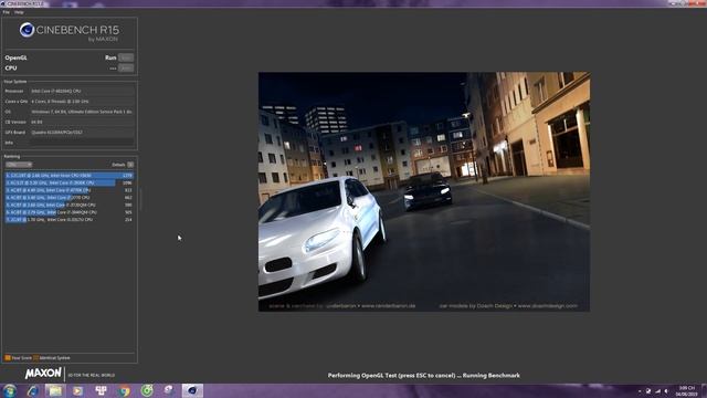 Cinebench Dell M4800 , Nvidia Quadro K1100, CPU i7 4810MQ смотреть онлайн