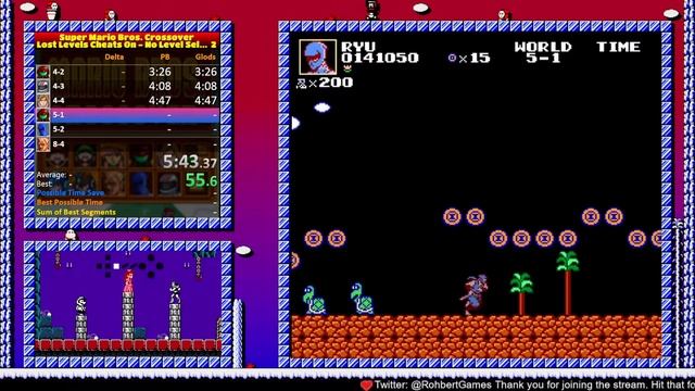 Super Mario Crossover Speedrun -Lost Levels Any% 8-4 Cheats On No Level Select Ryu- 11:16 смотреть онлайн