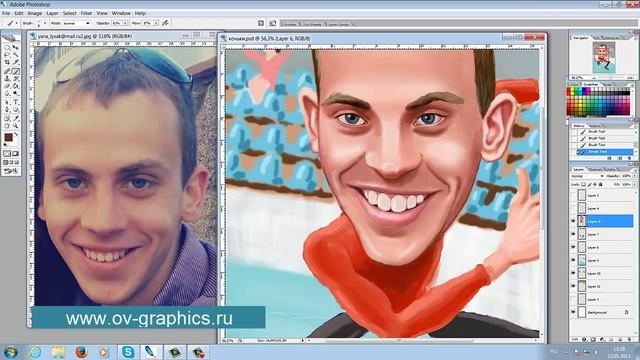 Компьютерный шарж по фотографии (часть 5) смотреть онлайн