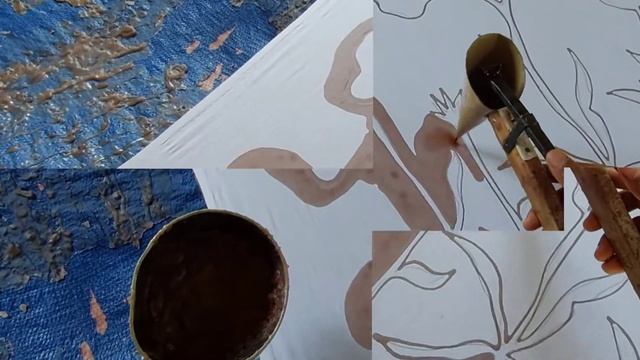 #aianabatik How To Do Wax Batik Art | Design - Poppies | Batik Frock Design