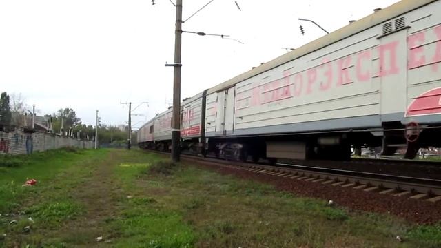 ГЖД ЧС4Т-315 С Почтово-багажным поездом смотреть онлайн