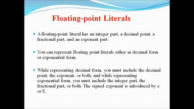 literals in c смотреть онлайн