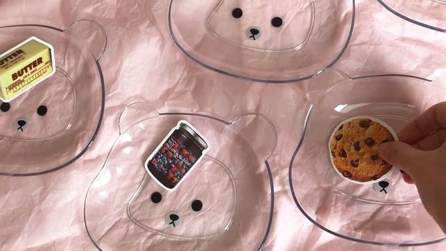 Эстетичные тарелки мишки в корейском стиле, идеи для фото, идеи пикника. Набор тарелок Home Studios