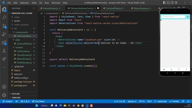 Build Amazon Clone | PART 1| Home Screen | React Native | Beginner Friendly | Expo смотреть онлайн