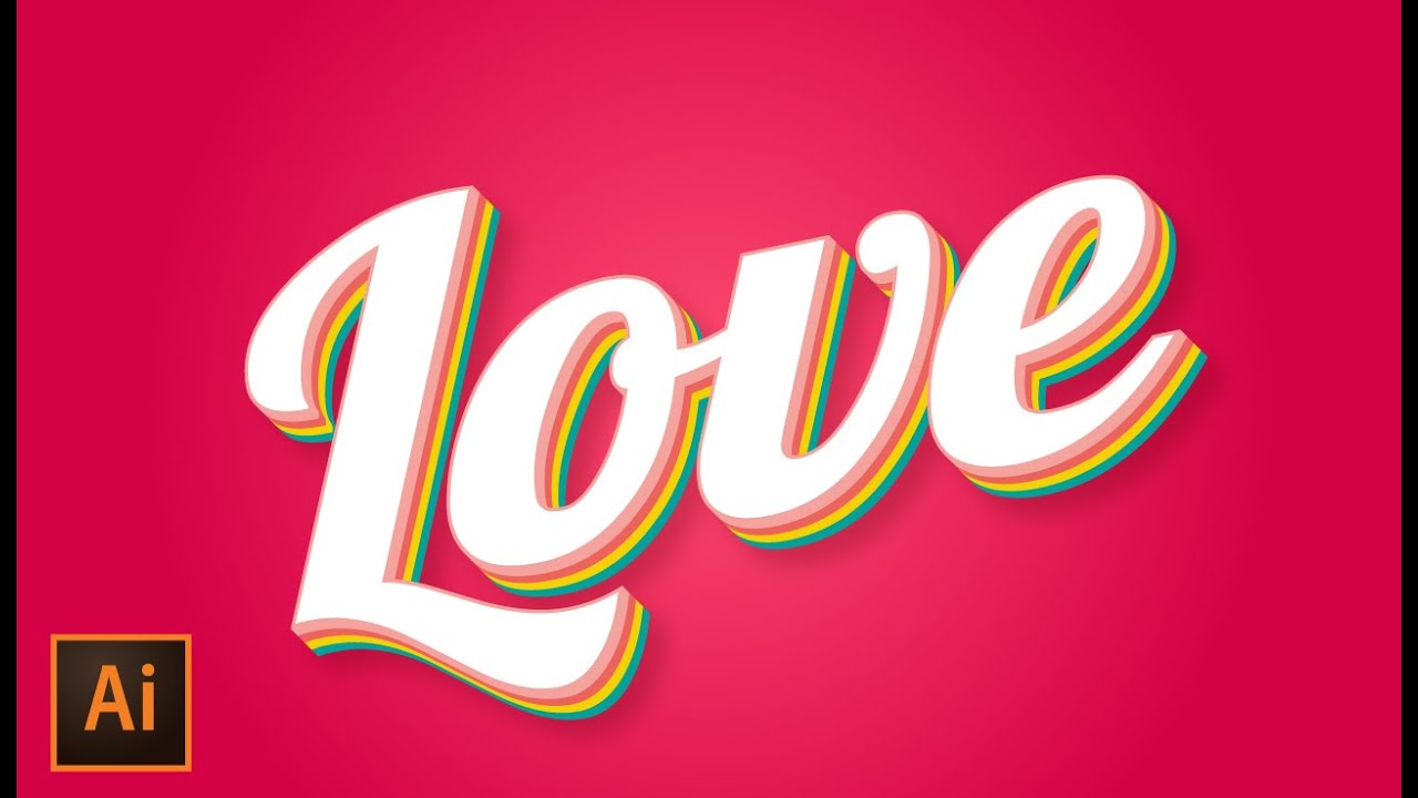 Эффект ретро-текста в illustrator | Как сделать редактируемый текст в стиле ретро в иллюстраторе смотреть онлайн