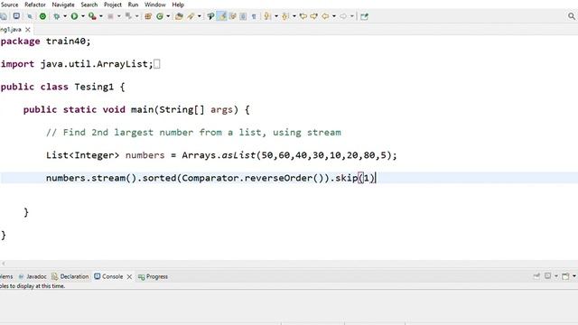 Find out second largest number in a list using java 8 stream #java8 #stream #javaprogramming смотреть онлайн