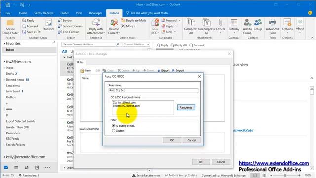 How to automatically cc bcc all emails you send in Outlook смотреть онлайн