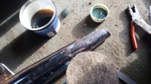 Полируем выхлопную трубу до блеска.Паста ГОИ.Как с завода)